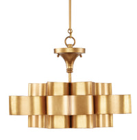 Currey and Company - 9944 - One Light Chandelier - Grand Lotus - Antique Gold Leaf
