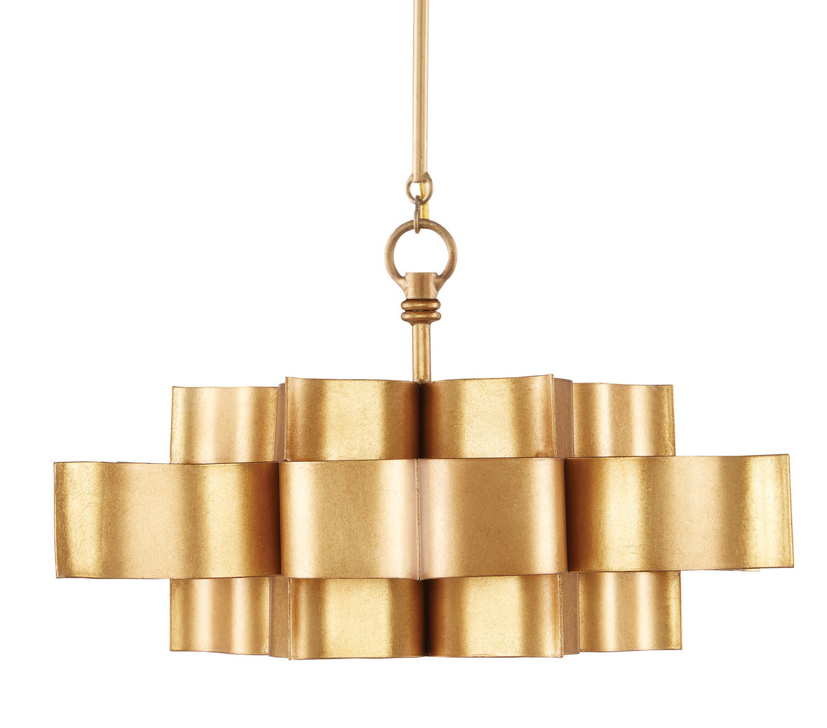 Currey and Company - 9944 - One Light Chandelier - Grand Lotus - Antique Gold Leaf