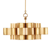 Currey and Company - 9944 - One Light Chandelier - Grand Lotus - Antique Gold Leaf