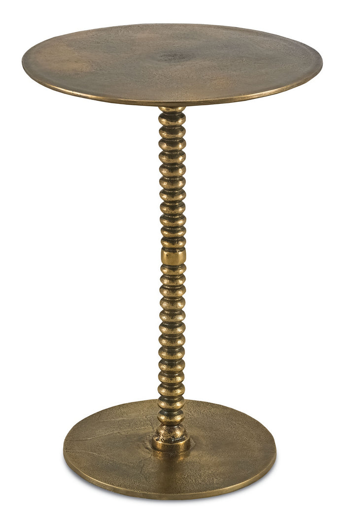 Currey and Company Accent Table from the Dasari collection in Brass finish
