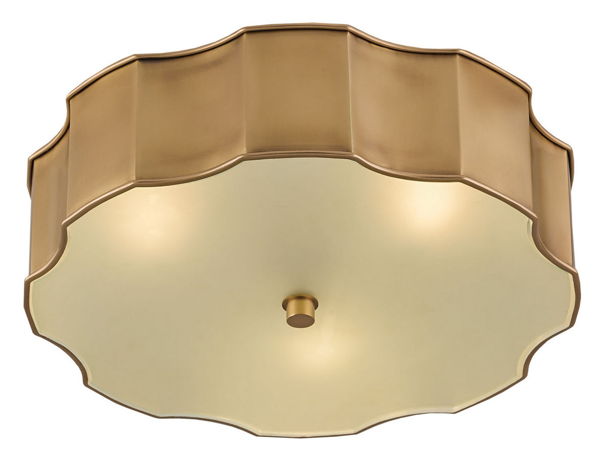 Currey and Company - 9999-0001 - LED Flush Mount - Wexford Collection - Antique Brass
