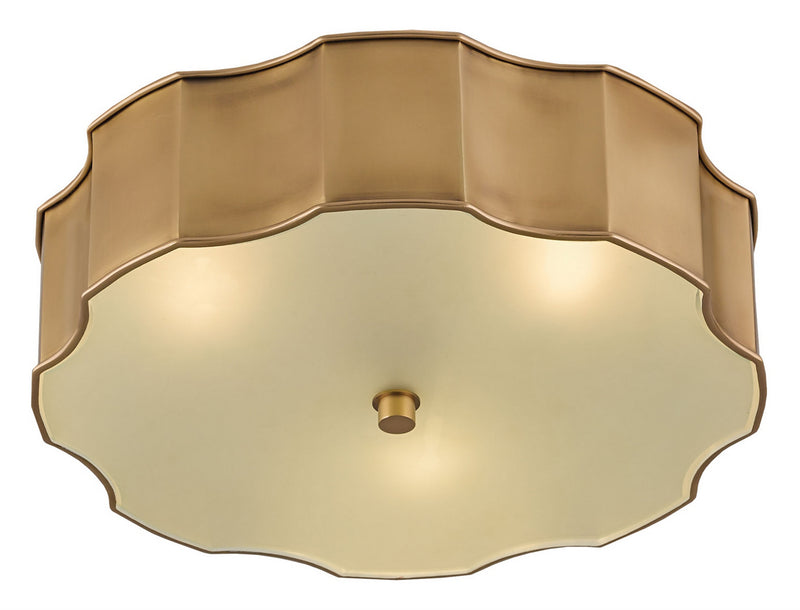 Currey and Company - 9999-0001 - LED Flush Mount - Wexford Collection - Antique Brass