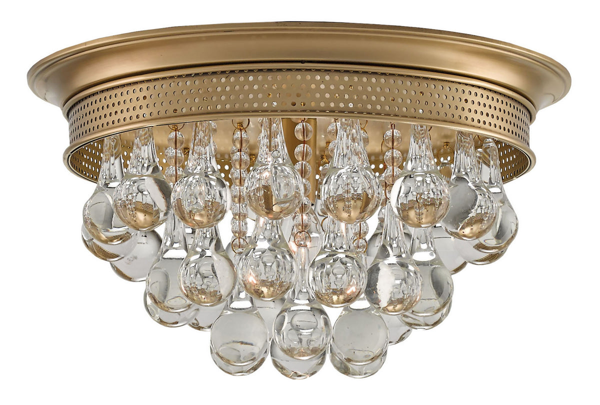 Currey and Company - 9999-0002 - One Light Flush Mount - Antique Brass