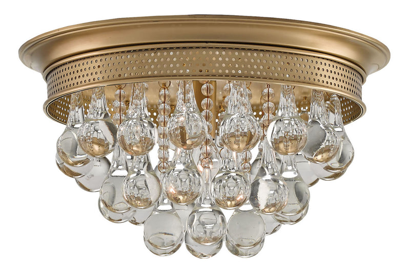 Currey and Company - 9999-0002 - One Light Flush Mount - Antique Brass