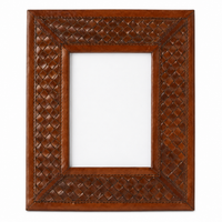 Design Shop Leather Basket Weave Photo Frame 5" x 7"