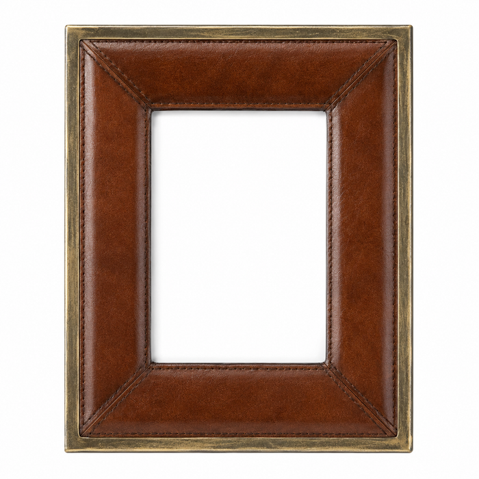Design Shop Tan Metal Trim Photo Frames, Set of 2