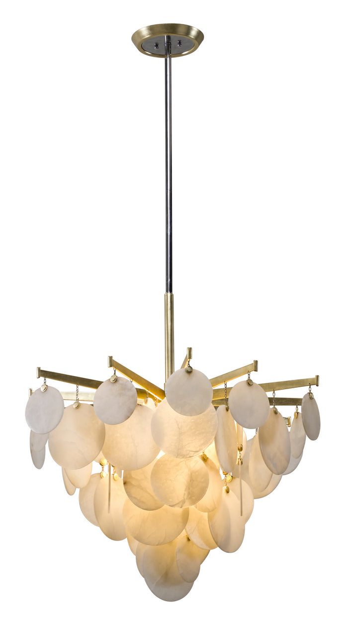Corbett Lighting One Light Chandelier from the Serenity collection in Gold Leaf W Polished Stainless finish