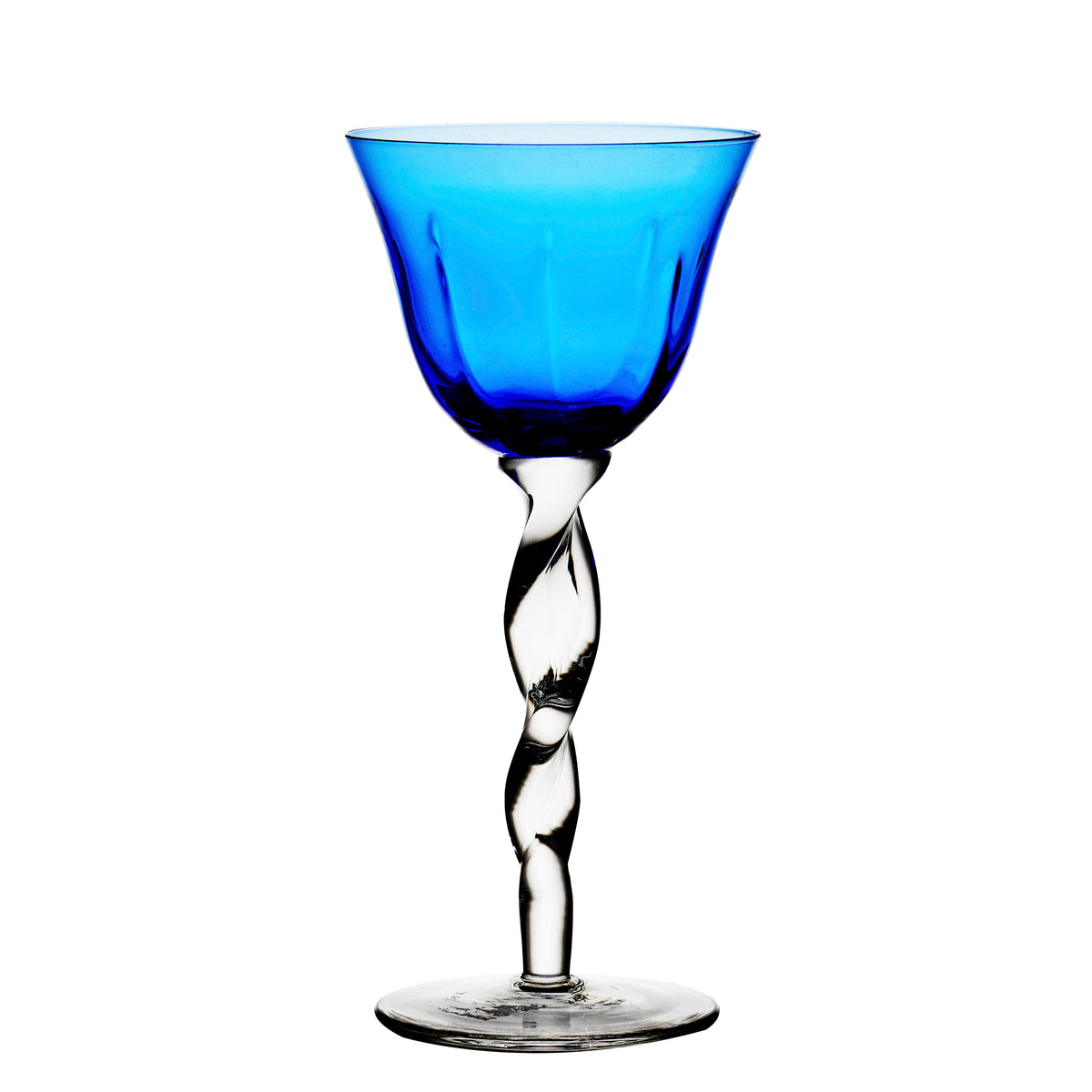 Abigails Adriana Wine Glass, Cobalt, Set of 4