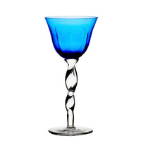 Abigails Adriana Wine Glass, Cobalt, Set of 4