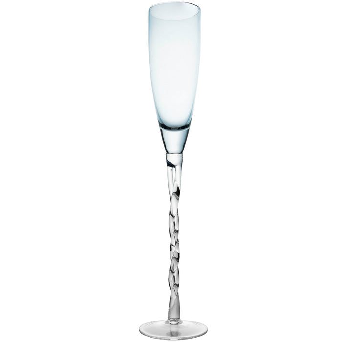 Abigails Adriana Champagne Glass, Blue, Set of 4
