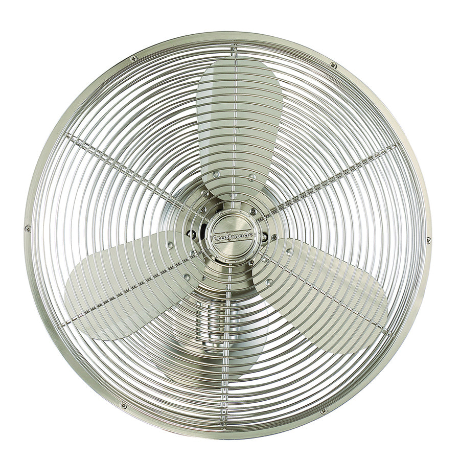 Craftmade 14" Wall Fan from the Bellows IV collection in Brushed Polished Nickel finish