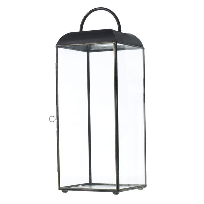Design Shop Black Hendrix Lantern, 7.75" X 17.5".
