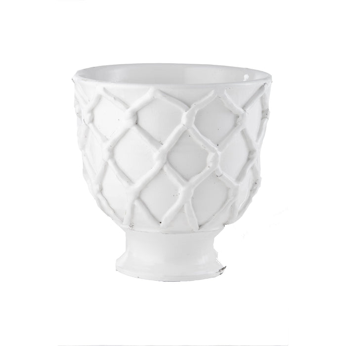Design Shop White Vinci Planter 9.5"