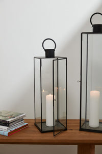 Design Shop Black Bentwood Lantern, 8" X 24".