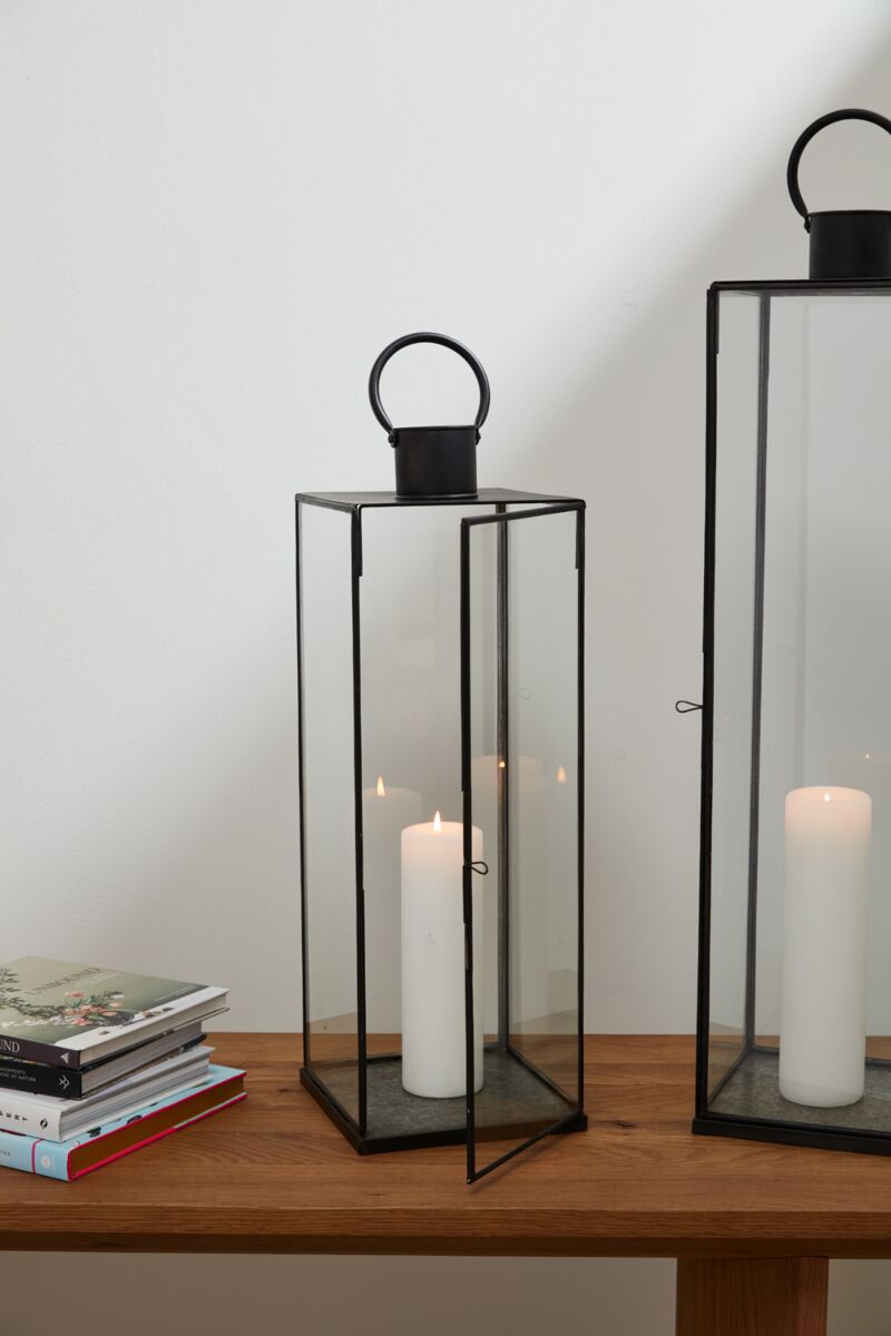 Design Shop Black Bentwood Lantern, 8" X 24".
