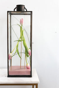 Design Shop Black Bentwood Lantern, 8" X 24".