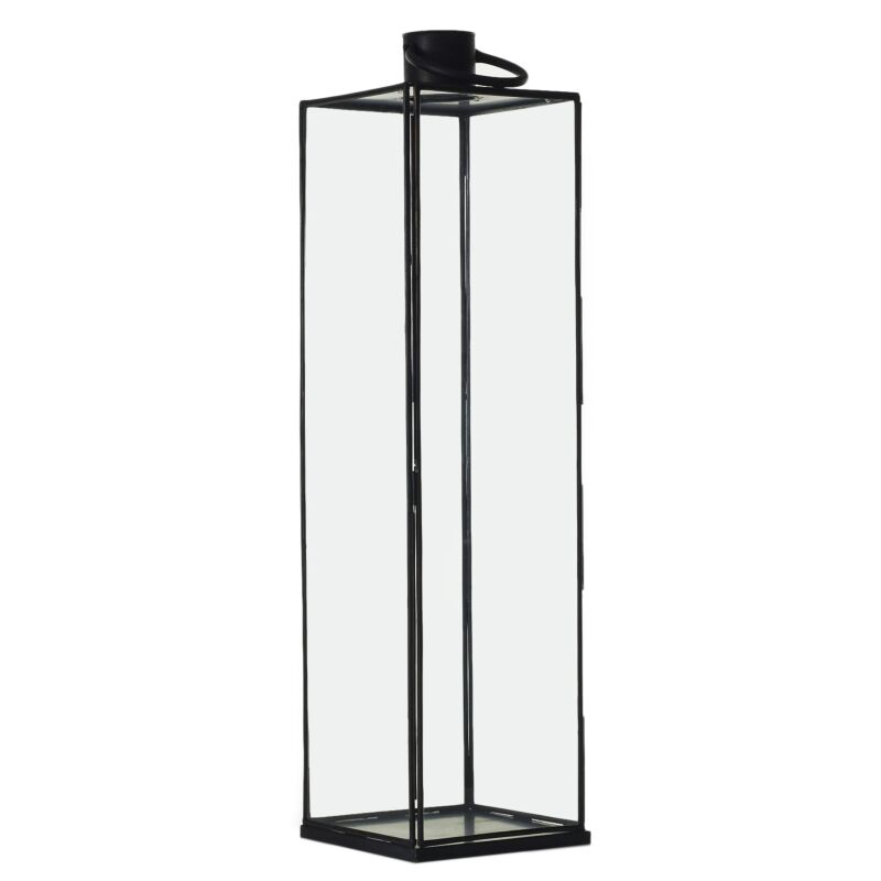 Design Shop Black Bentwood Lantern, 8" X 31".
