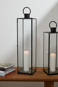 Design Shop Black Bentwood Lantern, 8" X 31".