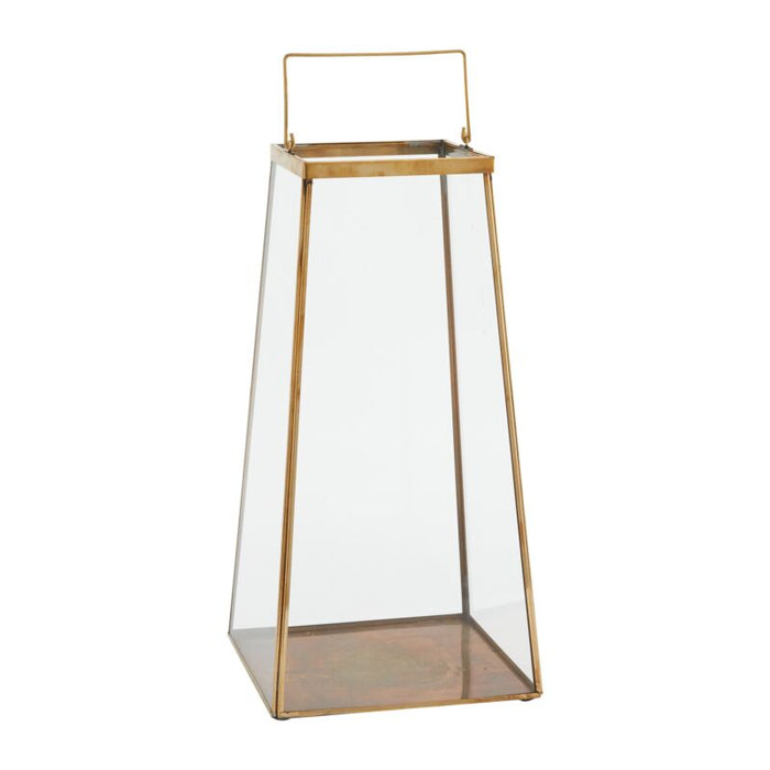 Design Shop Gold Paramount Lantern, 7.5" X 14.75".