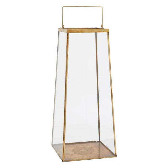 Design Shop Gold Paramount Lantern, 8.25" X 19".