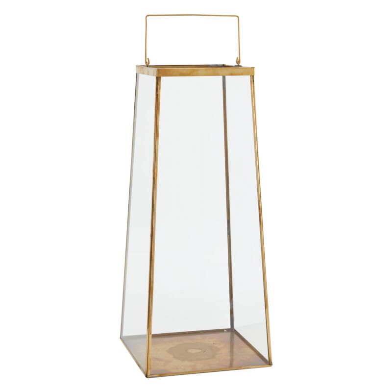 Design Shop Gold Paramount Lantern, 8.25" X 19".