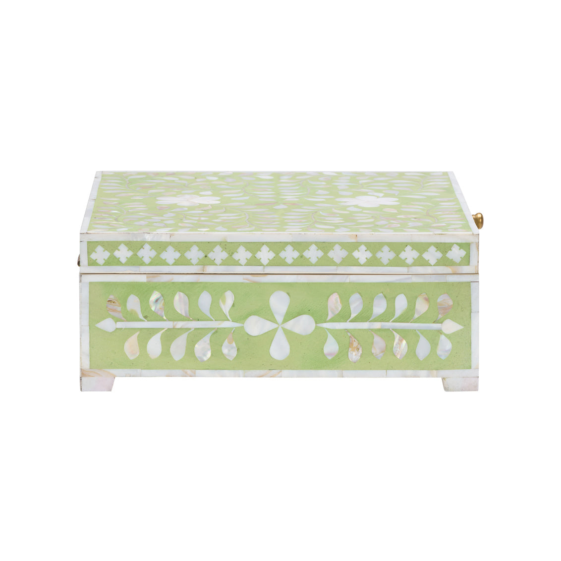 Chelsea House Bone Inlay Box-Green