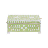 Chelsea House Bone Inlay Box-Green