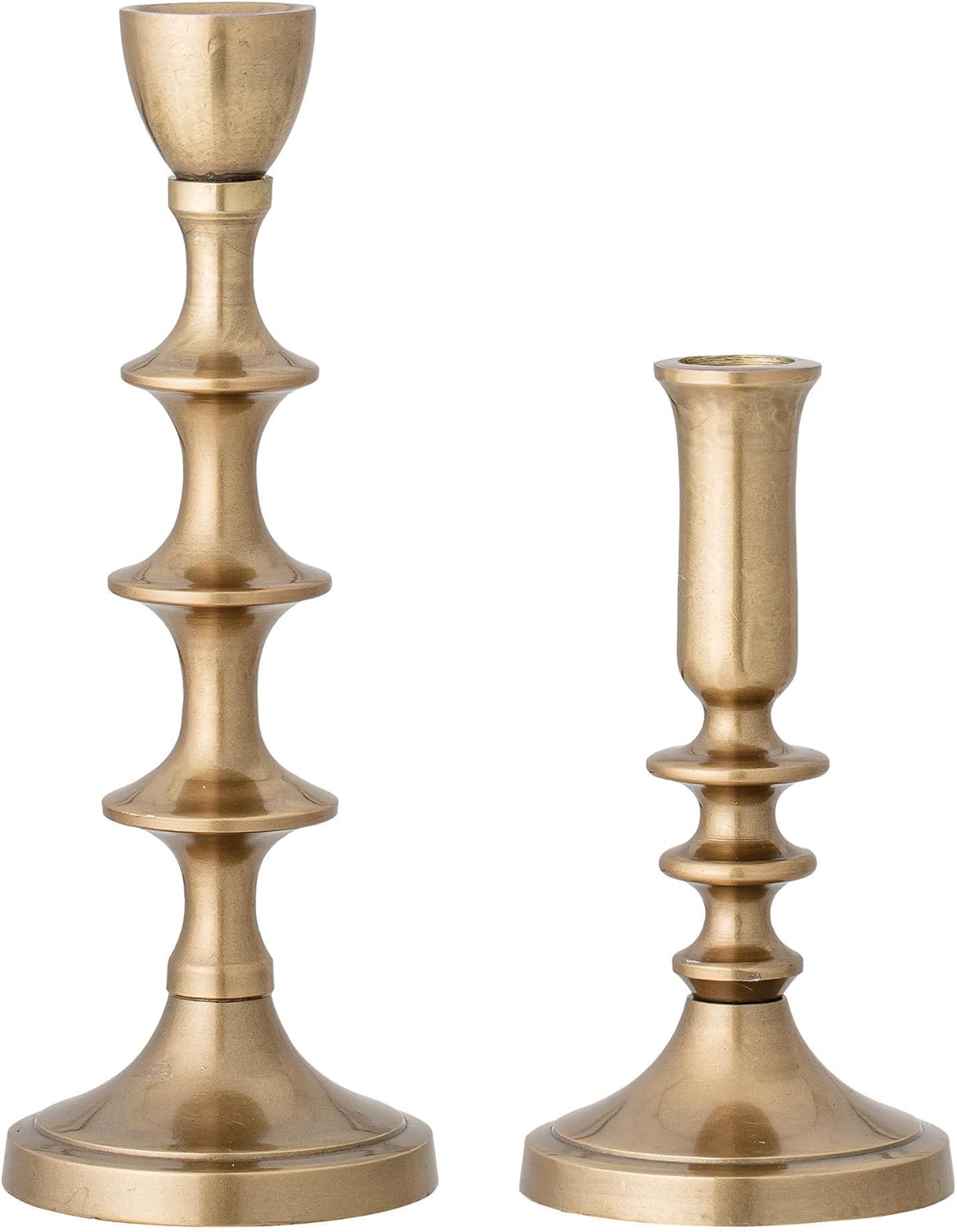 Design Shop Decorative Metal Taper Holders, Gold, Set of 2