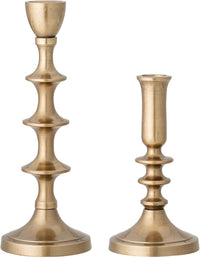 Design Shop Decorative Metal Taper Holders, Gold, Set of 2