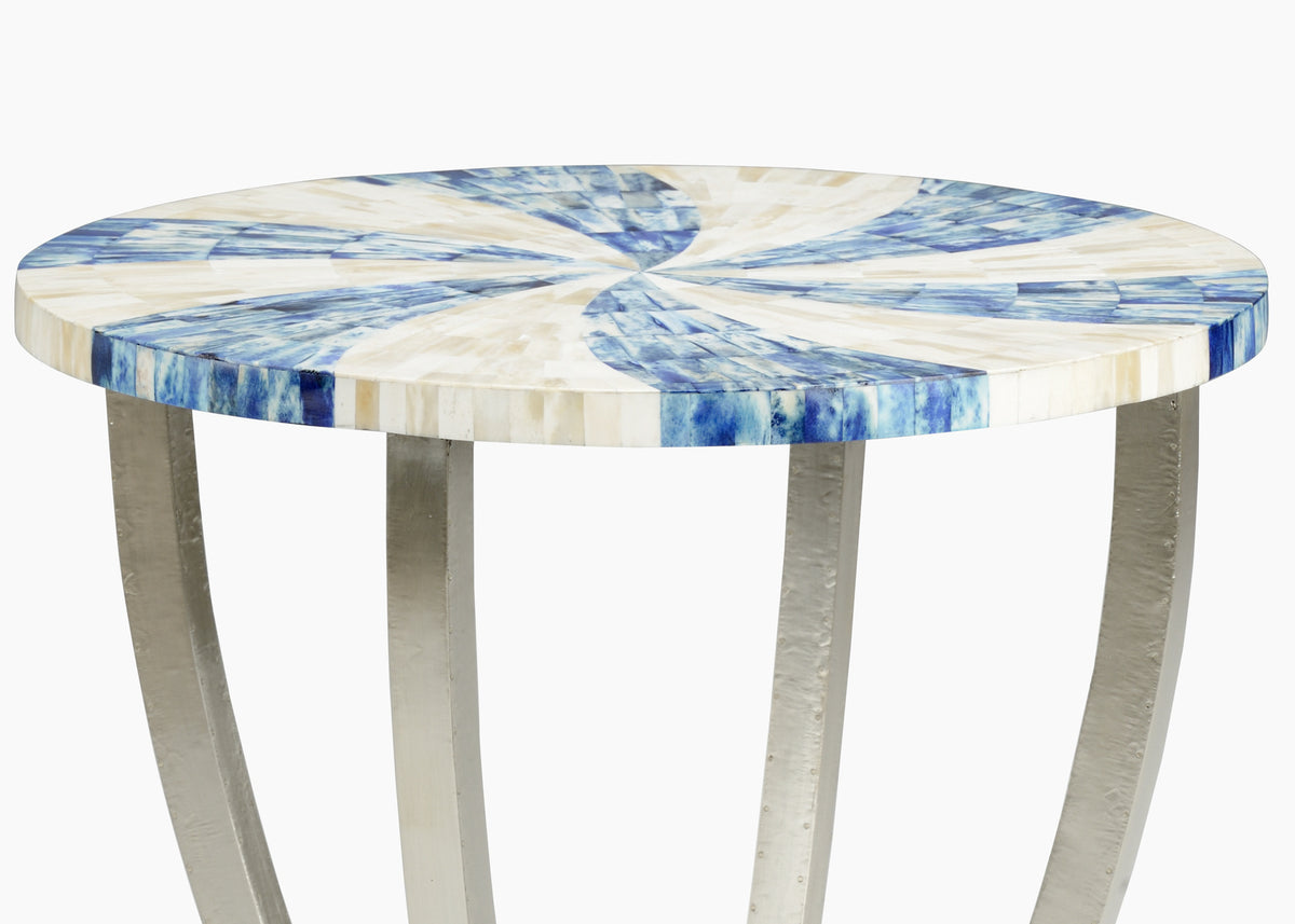 Chelsea House Blue Swirl Side Table