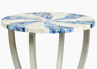Chelsea House Blue Swirl Side Table