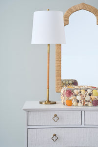 Chelsea House Amelia Rattan Lamp - Aged Brass