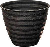 Design Shop Charcoal Woodsdale Round Planter 6", Set of 3