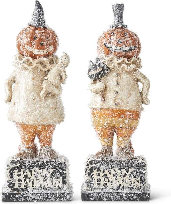 Design Shop Assorted 11.25 Inch Glittered Figures on Happy Halloween, Set of 2