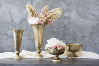 Design Shop Gold Lita Vase and Compote, 7.75" X 5.75".