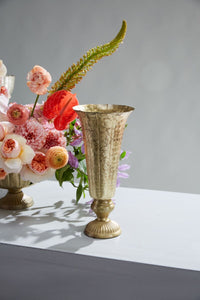 Design Shop Gold Lita Vase and Compote Vase, 6.5" X 14".