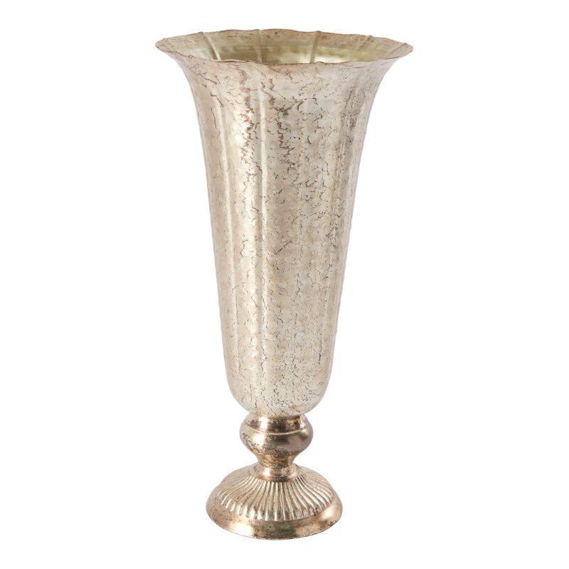 Design Shop Champagne Lita Vase and Compote Vase, 8.25" X 16.5".