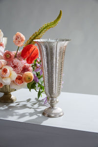 Design Shop Champagne Lita Vase and Compote Vase, 8.25" X 16.5".