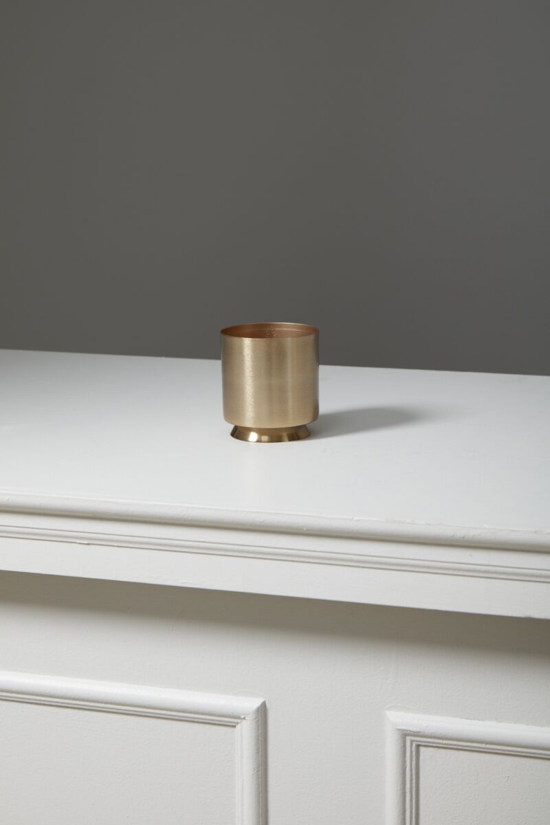 Design Shop Gold Soleil Collection Pot, 3.25" X 3.5".