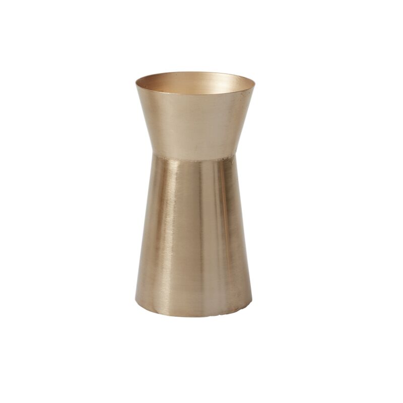 Design Shop Gold Soleil Collection Vase, 4" X 7.75".
