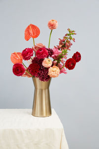 Design Shop Gold Soleil Collection Vase, 4" X 7.75".