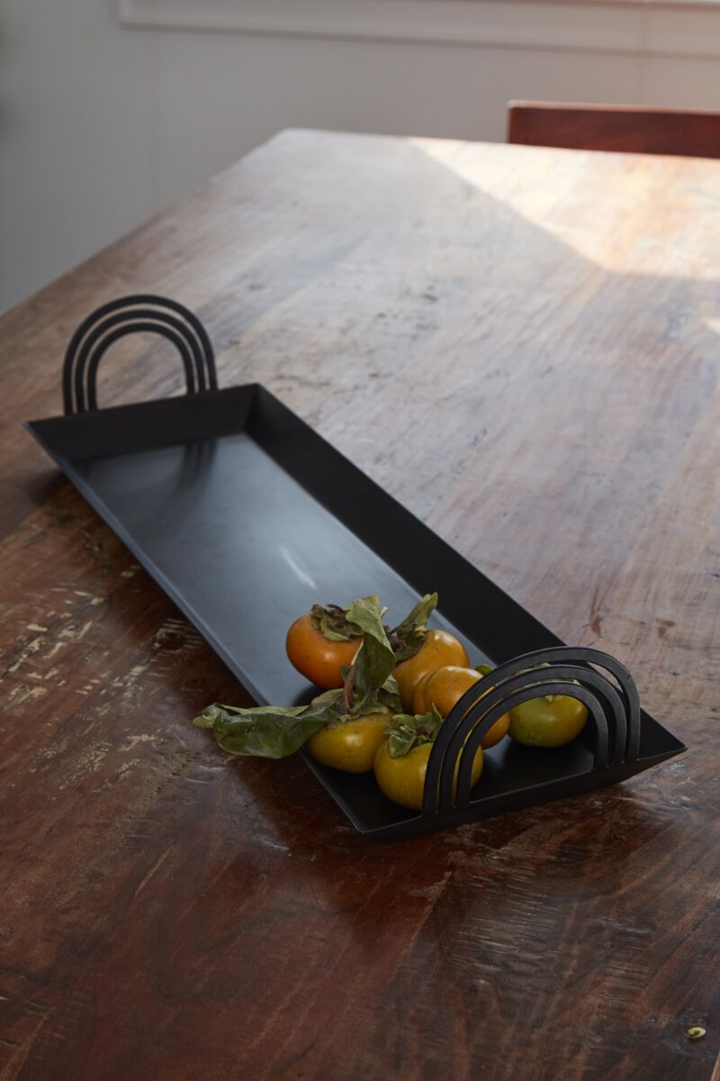 Design Shop Black Renzo Tray, 30.25" X 5.5".