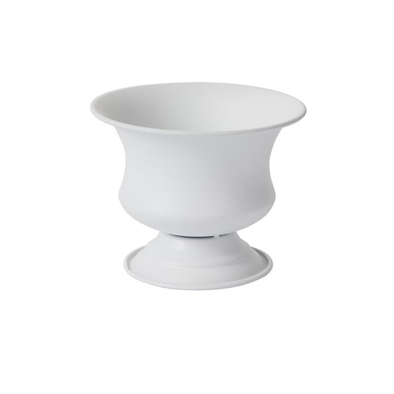 Design Shop White Sidney Urn, 6.25" X 5".
