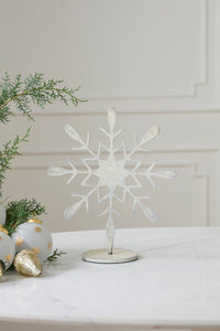 Design Shop Moonlit Snowflake Stand 12"x 5.25"x 16"
