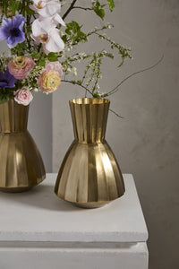 Design Shop Gold Coda Vase, 8" X 11.75".