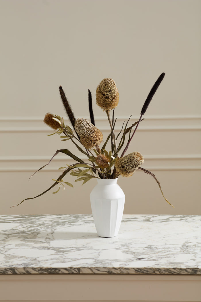 Design Shop White Dulcet Vase, 6" X 10", Set of 2.