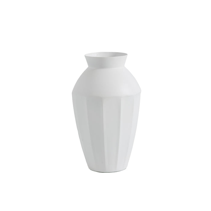 Design Shop White Dulcet Vase, 6" X 10", Set of 2.