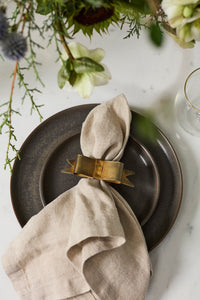 Design Shop Hattie Bow Napkin Ring 4.25"x 1"x 2", Set of 6