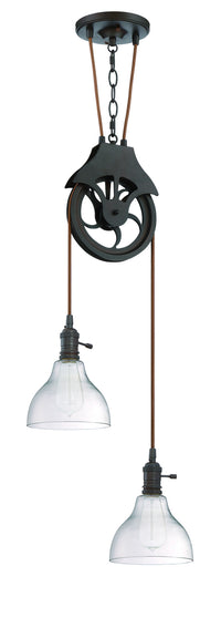 Craftmade Two Light Keyed Socket Pully Pendant Hardware from the Design & Combine collection in Aged Bronze Brushed finish