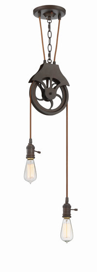 Craftmade Two Light Keyed Socket Pully Pendant Hardware from the Design & Combine collection in Aged Bronze Brushed finish